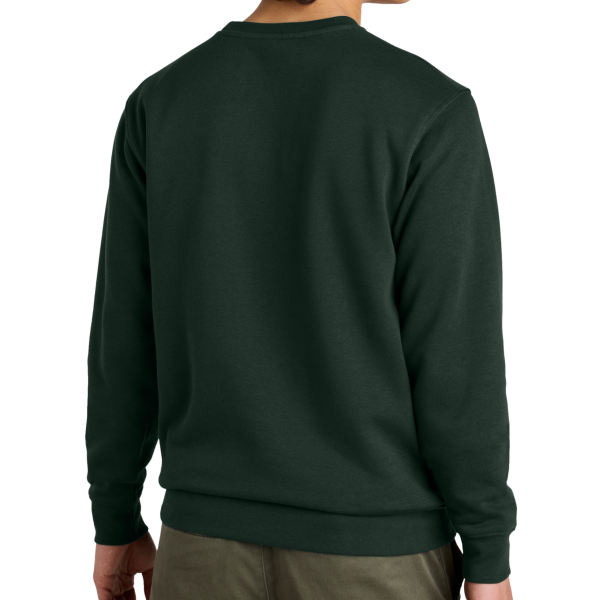 District V.I.T. Fleece Crew, Forest Green, Back view