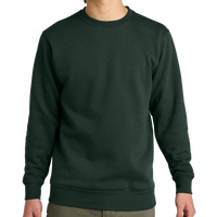 District V.I.T. Fleece Crew, Forest Green, Front view
