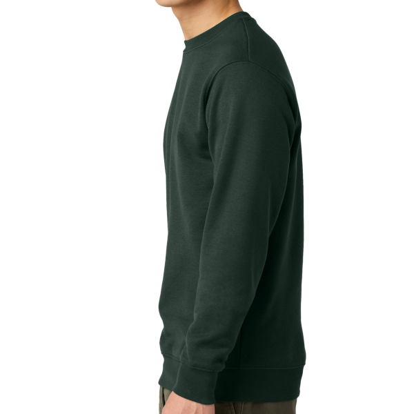 District V.I.T. Fleece Crew, Forest Green, Left Sleeve view