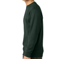 District V.I.T. Fleece Crew, Forest Green, Left Sleeve view