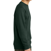 District V.I.T. Fleece Crew, Forest Green, Right Sleeve view