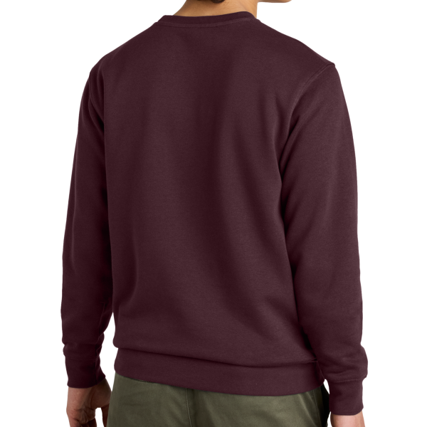 District V.I.T. Fleece Crew, Plum, Back view
