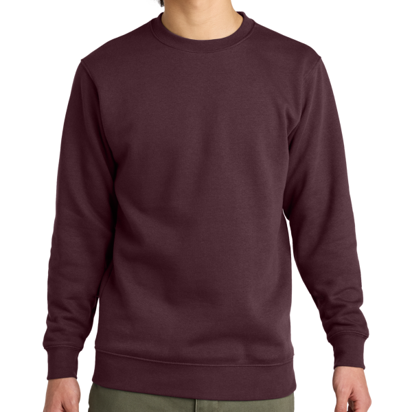 District V.I.T. Fleece Crew, Plum, Front view