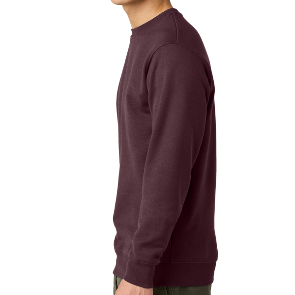 District V.I.T. Fleece Crew, Plum, Left Sleeve view