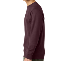 District V.I.T. Fleece Crew, Plum, Left Sleeve view