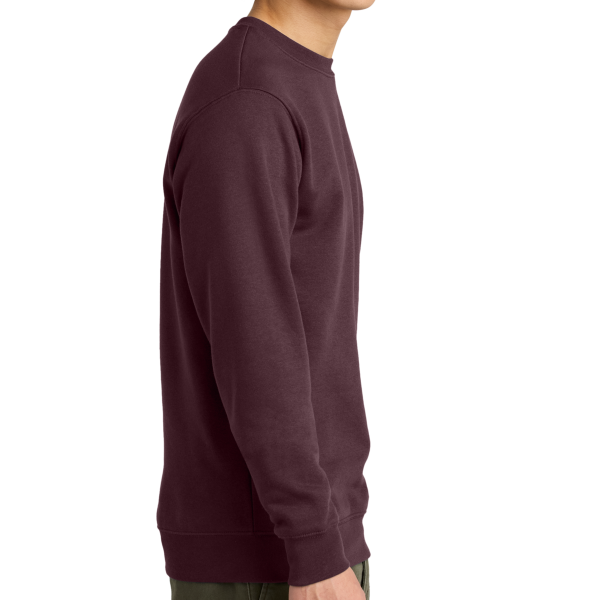 District V.I.T. Fleece Crew, Plum, Right Sleeve view