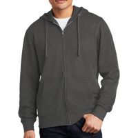 District V.I.T. Fleece Full Zip Hoodie, Charcoal, Front view