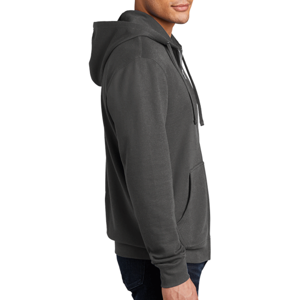 District V.I.T. Fleece Full Zip Hoodie, Charcoal, Right Sleeve view