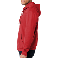 District V.I.T. Fleece Full Zip Hoodie, Classic Red, Left Sleeve view