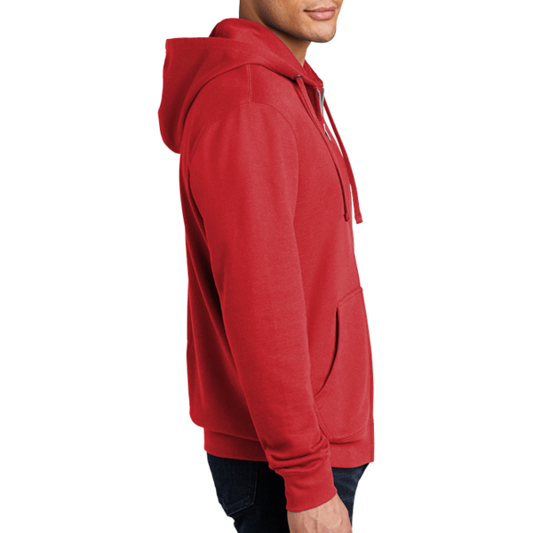 District V.I.T. Fleece Full Zip Hoodie, Classic Red, Right Sleeve view