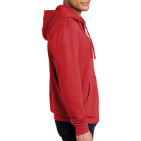 District V.I.T. Fleece Full Zip Hoodie, Classic Red, Right Sleeve view