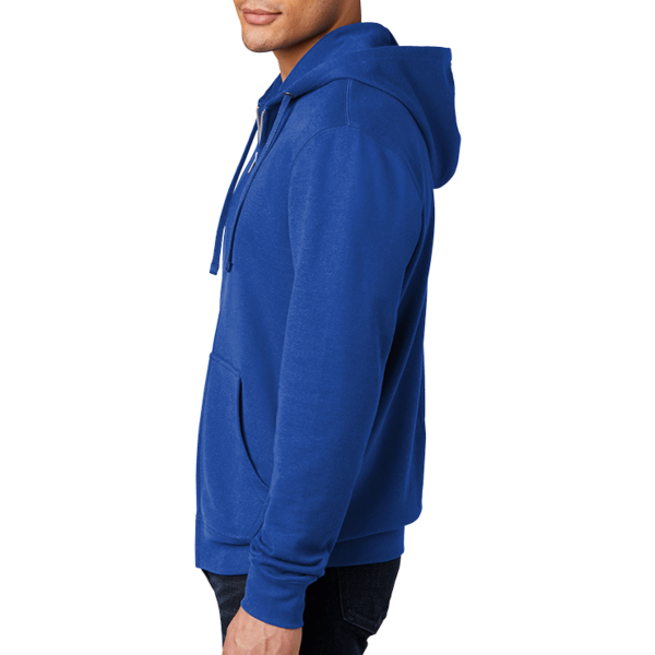 District V.I.T. Fleece Full Zip Hoodie, Deep Royal, Left Sleeve view