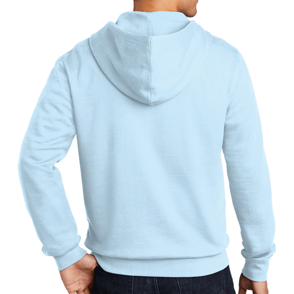 District V.I.T. Fleece Full Zip Hoodie, Ice Blue, Back view