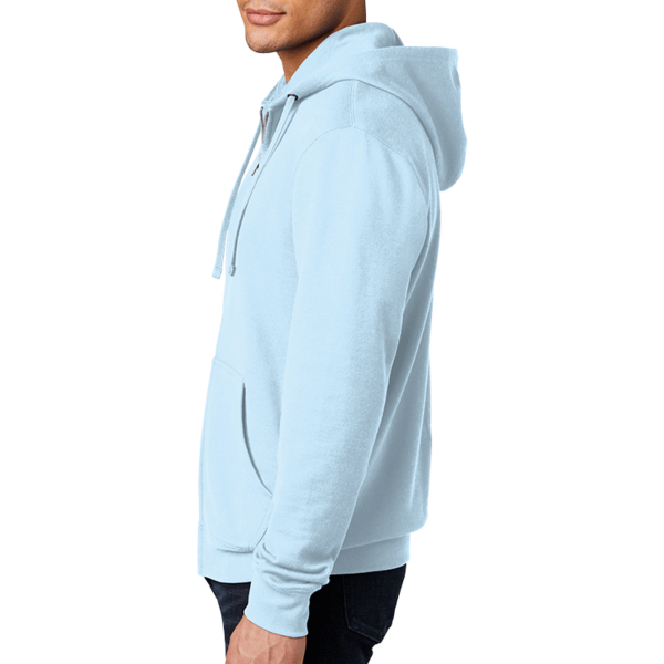 District V.I.T. Fleece Full Zip Hoodie, Ice Blue, Left Sleeve view
