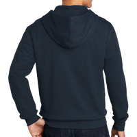 District V.I.T. Fleece Full Zip Hoodie, New Navy, Back view