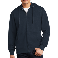 District V.I.T. Fleece Full Zip Hoodie, New Navy, Front view