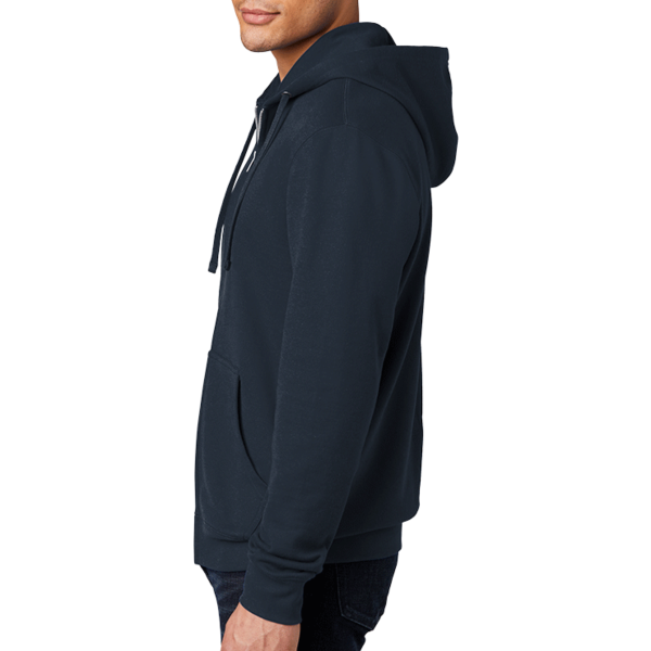 District V.I.T. Fleece Full Zip Hoodie, New Navy, Left Sleeve view