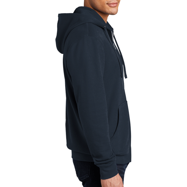 District V.I.T. Fleece Full Zip Hoodie, New Navy, Right Sleeve view