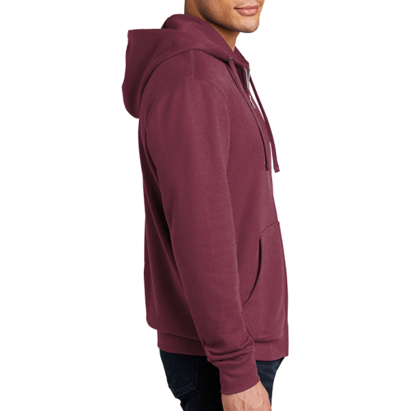 District V.I.T. Fleece Full Zip Hoodie, Plum, Right Sleeve view