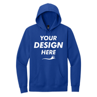 District V.I.T. Fleece Hoodie, Deep Royal, Front view, Mockup