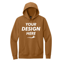 District V.I.T. Fleece Hoodie, Duck Brown, Front view, Mockup