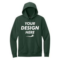 District V.I.T. Fleece Hoodie, Forest Green, Front view, Mockup