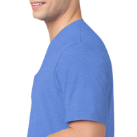 District Very Important Tee ® with Pocket, Heathered Royal, Left Sleeve (Short) view