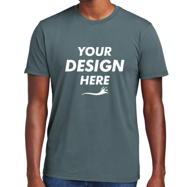 District Wash Tee, Deep Steel Blue, Front view, Mockup