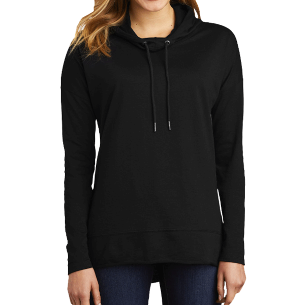 District Women's Featherweight French Terry Hoodie, Black, Front view
