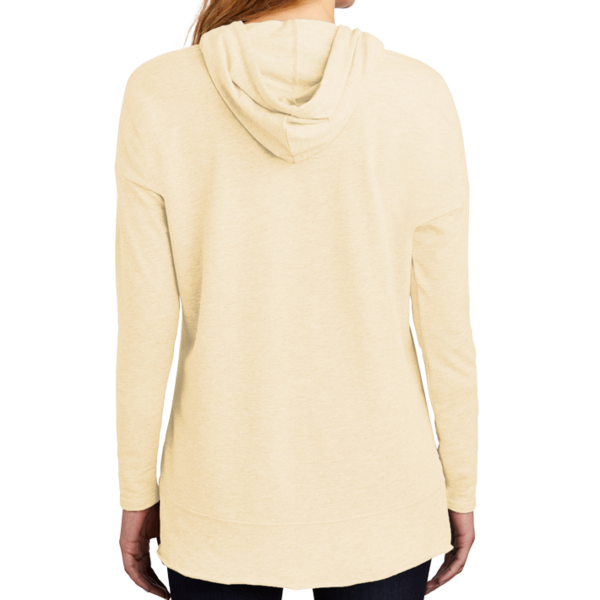 District Women's Featherweight French Terry Hoodie, Gardenia, Back view