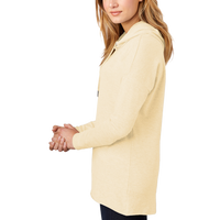 District Women's Featherweight French Terry Hoodie, Gardenia, Left Sleeve view