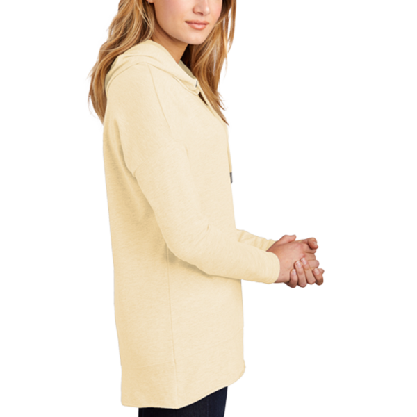 District Women's Featherweight French Terry Hoodie, Gardenia, Right Sleeve view