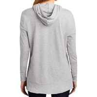 District Women's Featherweight French Terry Hoodie, Light Heather Grey, Back view