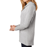 District Women's Featherweight French Terry Hoodie, Light Heather Grey, Left Sleeve view