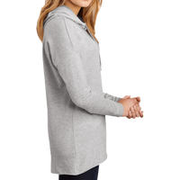 District Women's Featherweight French Terry Hoodie, Light Heather Grey, Right Sleeve view