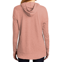 District Women's Featherweight French Terry Hoodie, Nostalgia Rose Heather, Back view
