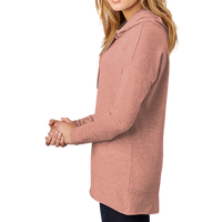 District Women's Featherweight French Terry Hoodie, Nostalgia Rose Heather, Left Sleeve view