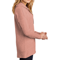 District Women's Featherweight French Terry Hoodie, Nostalgia Rose Heather, Right Sleeve view