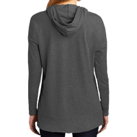 District Women's Featherweight French Terry Hoodie, Washed Coal, Back view