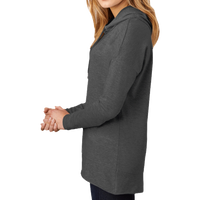 District Women's Featherweight French Terry Hoodie, Washed Coal, Left Sleeve view