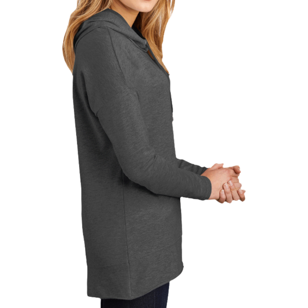 District Women's Featherweight French Terry Hoodie, Washed Coal, Right Sleeve view