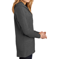 District Women's Featherweight French Terry Hoodie, Washed Coal, Right Sleeve view