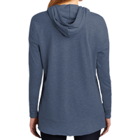 District Women's Featherweight French Terry Hoodie, Washed Indigo, Back view