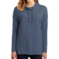 District Women's Featherweight French Terry Hoodie, Washed Indigo, Front view
