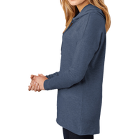 District Women's Featherweight French Terry Hoodie, Washed Indigo, Left Sleeve view