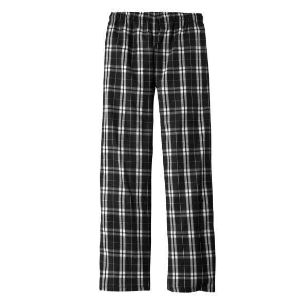 District Women's Flannel Plaid Pant, Black / Black, Back view