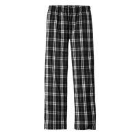 District Women's Flannel Plaid Pant, Black / Black, Back view