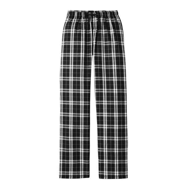District Women's Flannel Plaid Pant, Black / Black, Front view