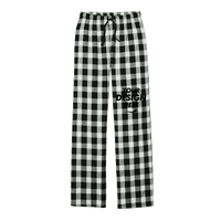 District Women's Flannel Plaid Pant, Black / White Buffalo Check, Front view, Mockup