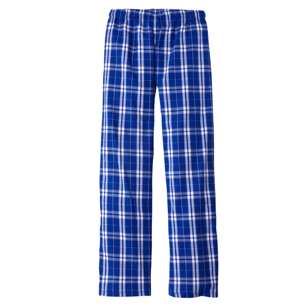District Women's Flannel Plaid Pant, Deep Royal / Deep Royal, Back view